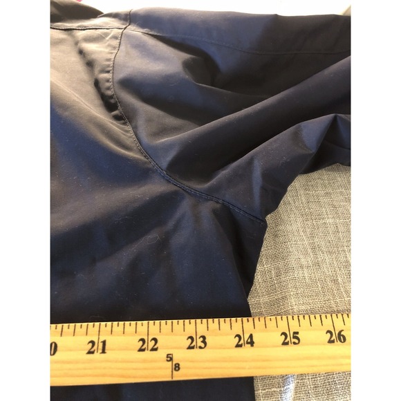 Tommy Hilfiger Jacket Men Medium Blue Full Zip Windbreaker Coat Hideaway Hood - Picture 7 of 8